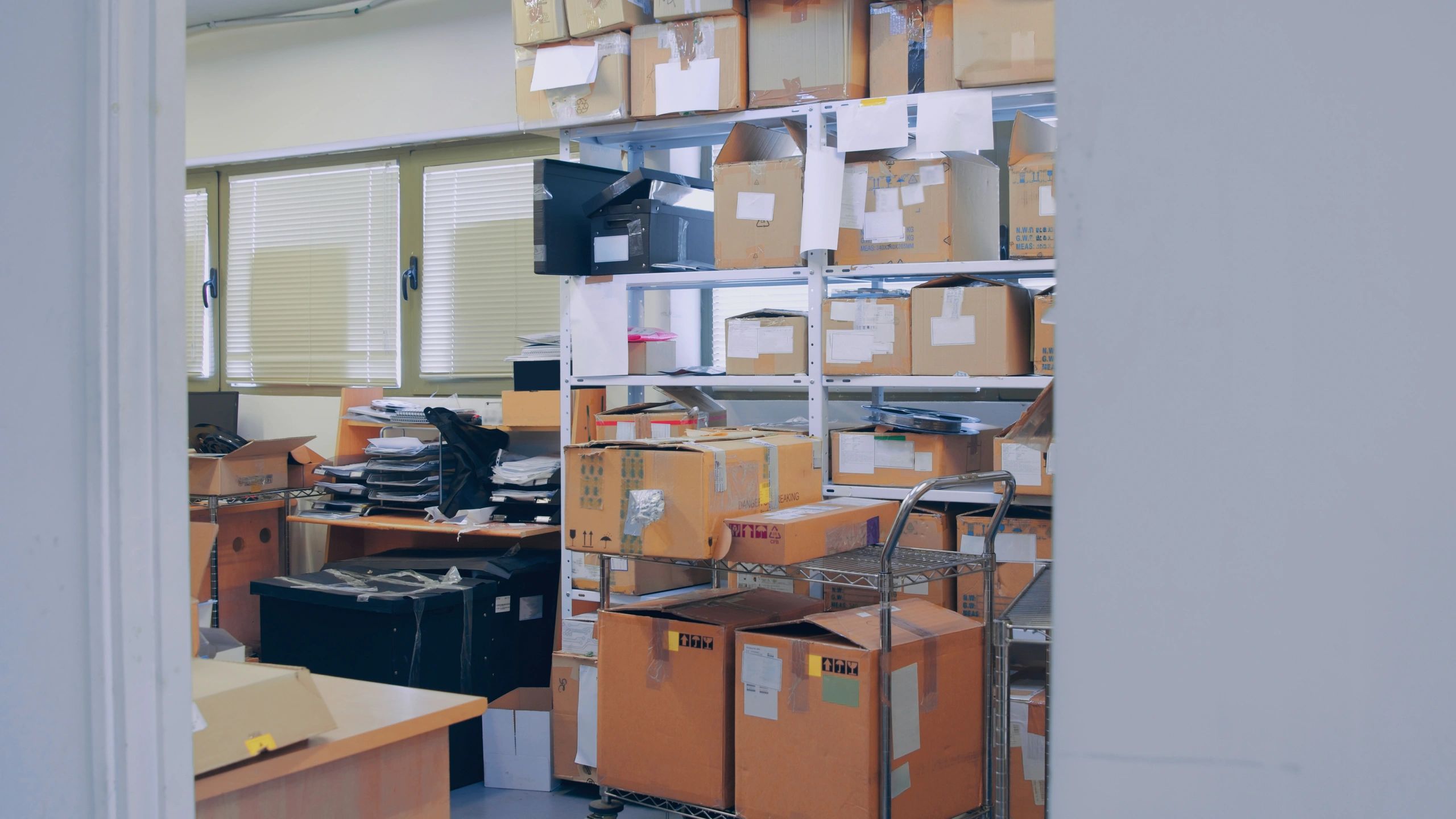 Storage and inventory setting representing wristband and barcode printing solutions